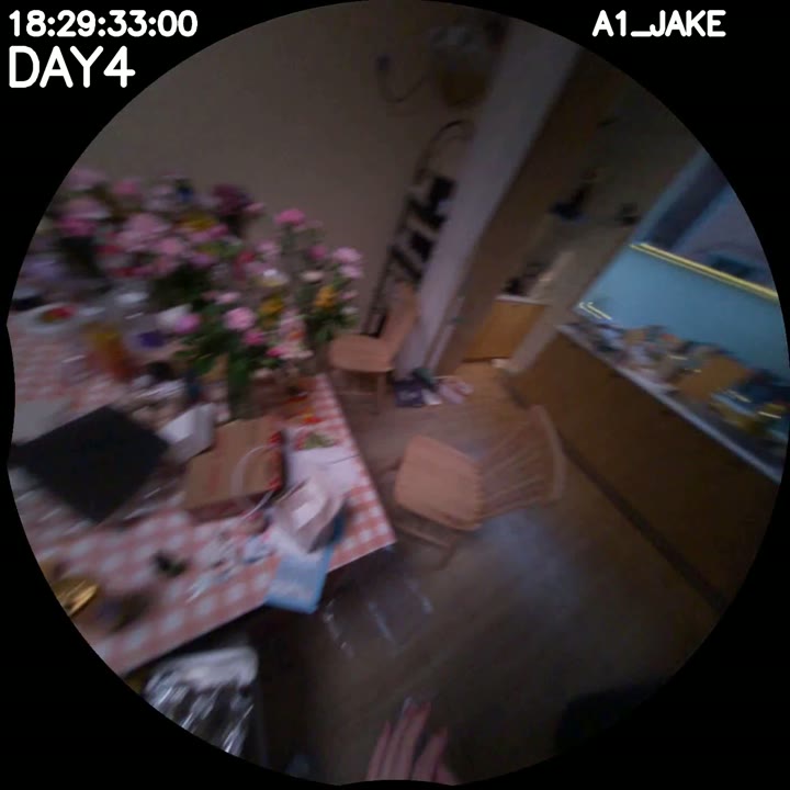 Jake stands near the food preparation area at 18:29:33