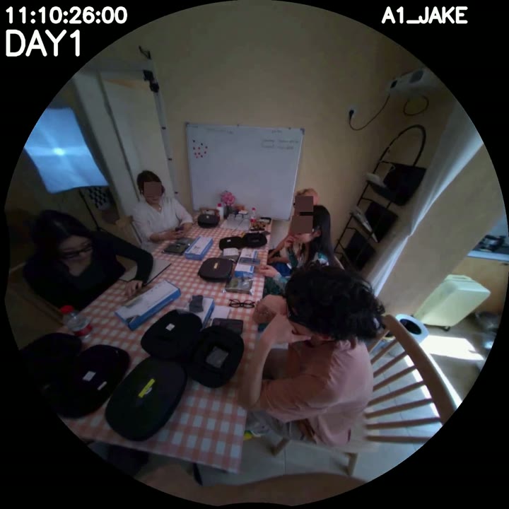 The group sits around the dining table at 11:10:26